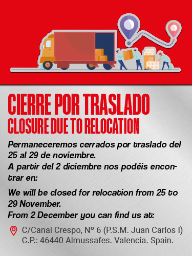  Notice of temporary closure due to relocation and new address